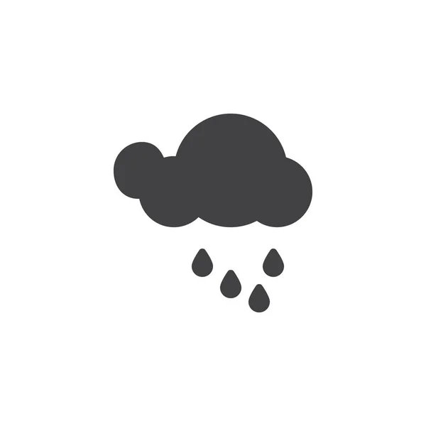 Cloud with rain drops vector icon — Stock Vector