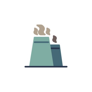 İmalat, baca, duman vektör işareti