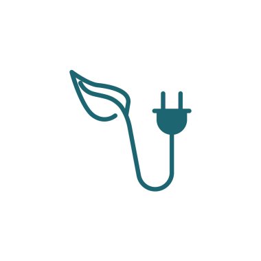 Enerji tasarrufu düz simgesi