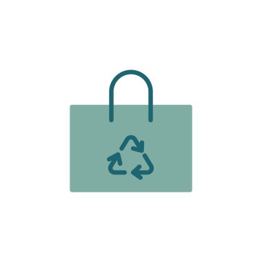 Eko çanta düz simgesi