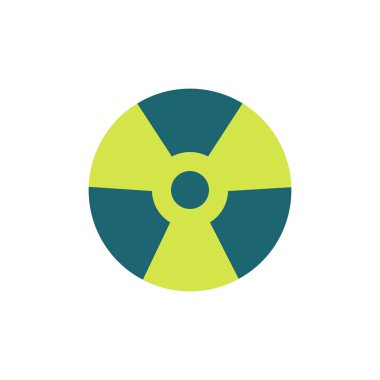 nükleer tehlike düz simgesi