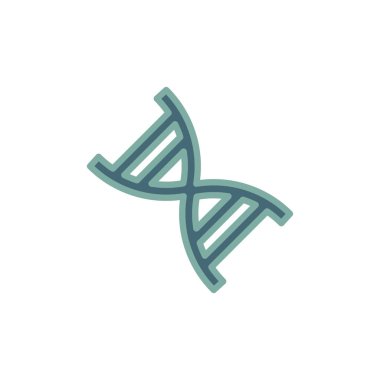 DNA molekülü düz simgesi