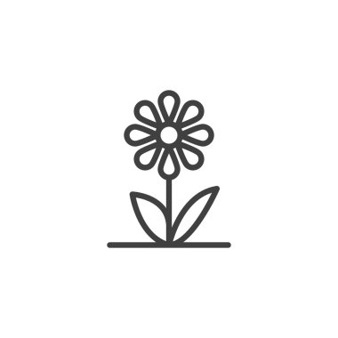 Çiçek yaprakları çizgi simgesi