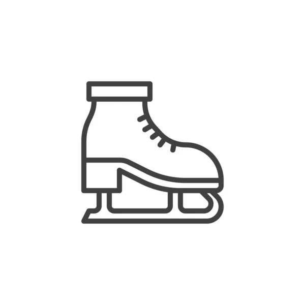 Hielo patines línea icono — Vector de stock