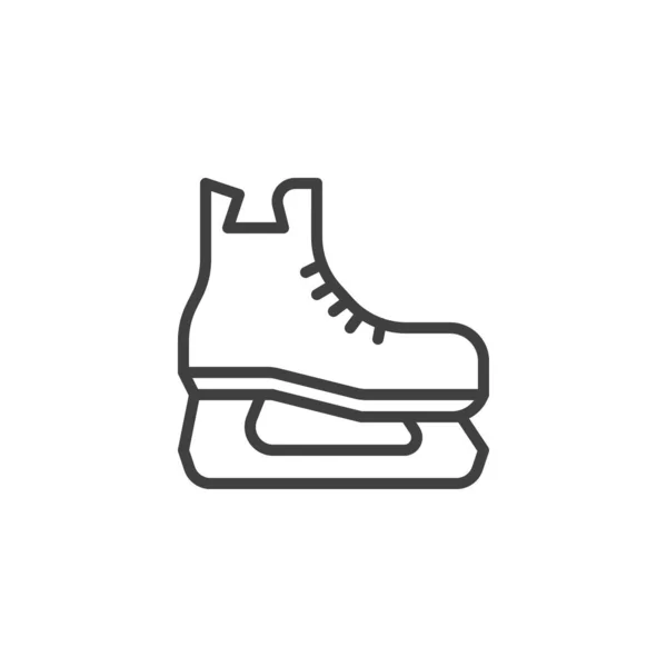 Hielo patinaje zapato línea icono — Vector de stock