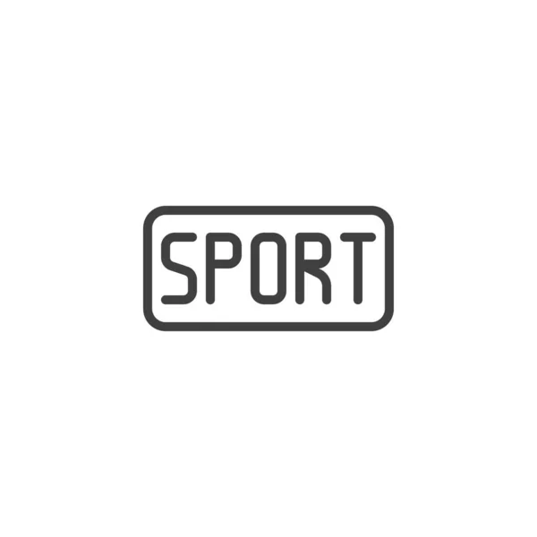 Icono de línea de letras deportivas — Vector de stock