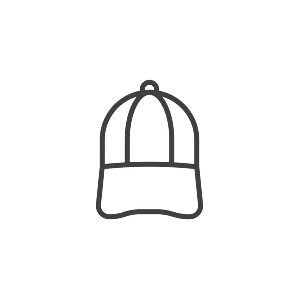 Casquette de baseball ligne icône — Image vectorielle