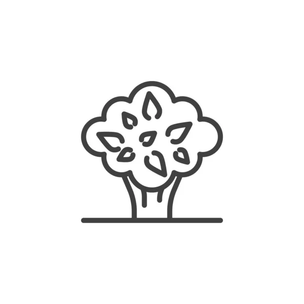 Park tree line icon — Stock Vector