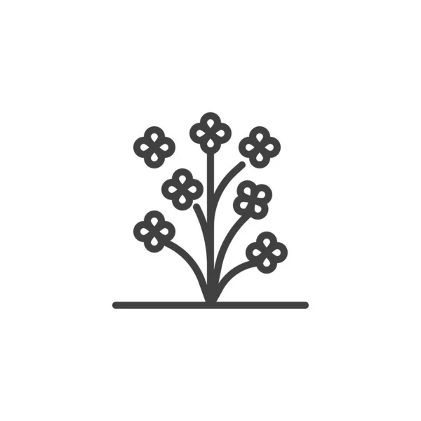 Піктограма лінії квіткового куща — стоковий вектор