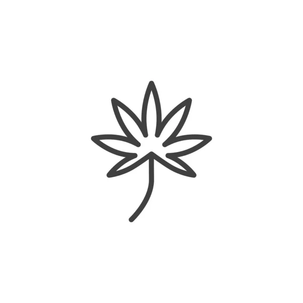 Иконка с листьями марихуаны — стоковый вектор
