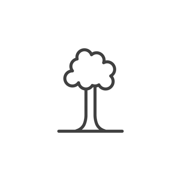 Maple Tree line icoon — Stockvector