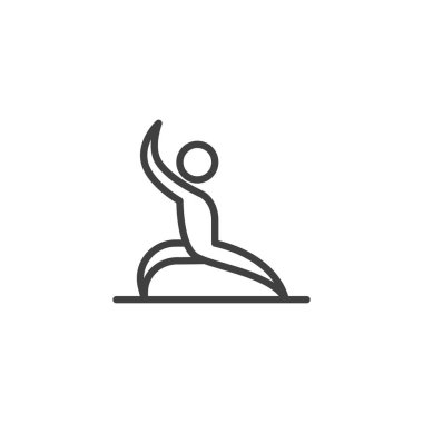 Erkek yogası, pozisyon çizgisi simgesi