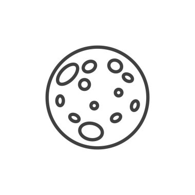 Dolunay çizgi simgesi