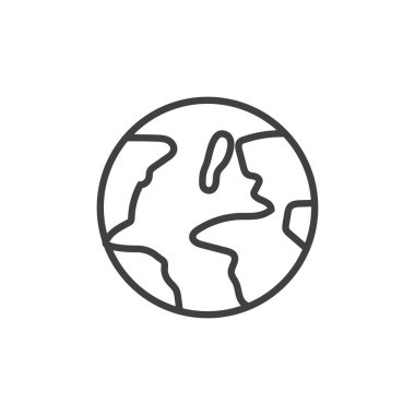 Planet Earth çizgi simgesi