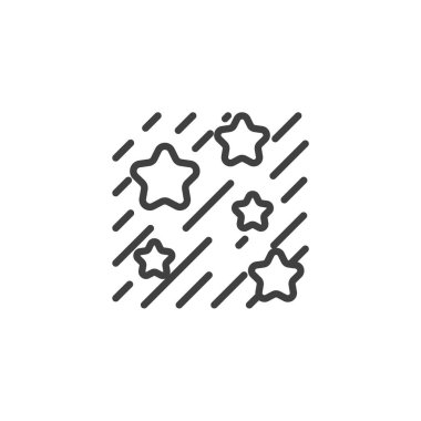 Yıldızlı uzay gökyüzü çizgisi simgesi