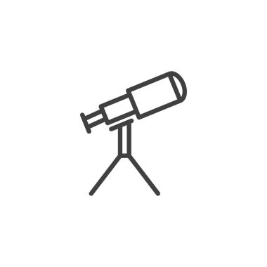 Teleskop stand çizgisi simgesi üzerinde
