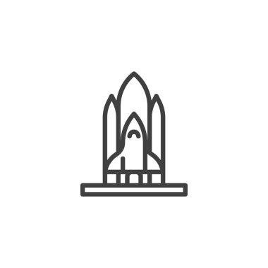 Uzay mekiği çizgi simgesi