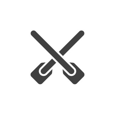 Çapraz Kürekler vektör simgesi