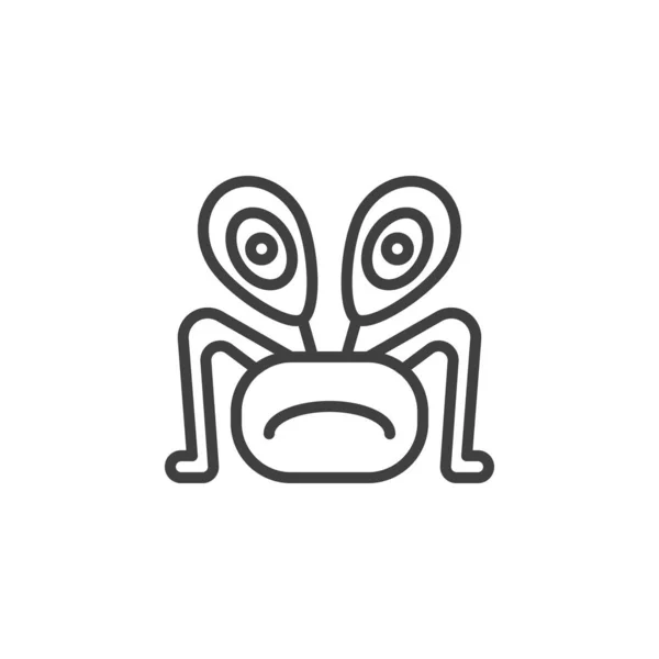Icono de línea animal alienígena — Vector de stock