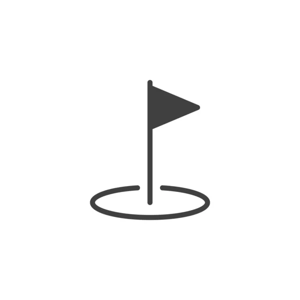 Golf vlag vector pictogram — Stockvector