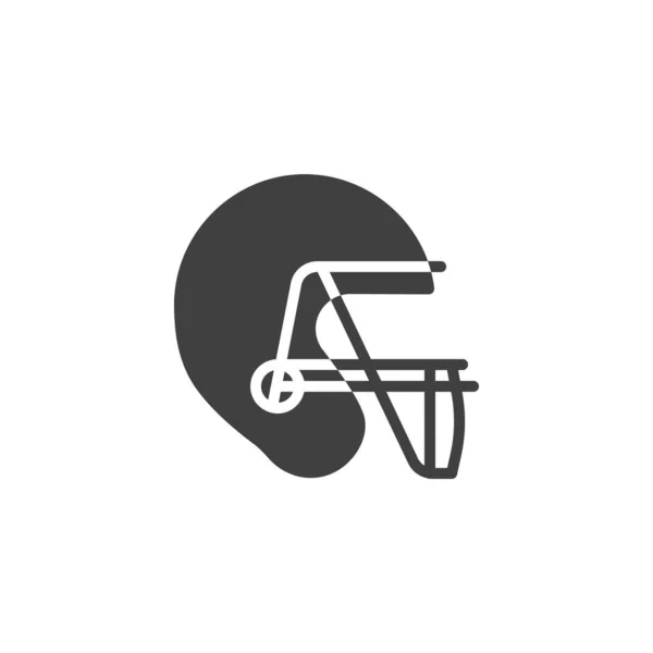 Ícone vetor de capacete de futebol americano — Vetor de Stock