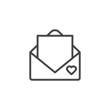 Romantik kartpostal hattı simgesi