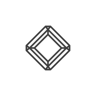 Parlak elmas çizgi simgesi