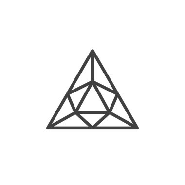 Üçgen elmas çizgi simgesi