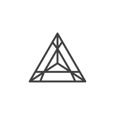 Üçgen değerli taş, gem çizgi simgesi