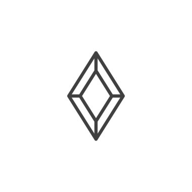 Rhomb şekil elmas çizgi simgesi
