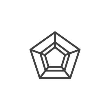 Değerli taş, parlak çizgi simgesi.