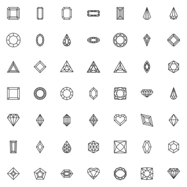 Verschiedene Rautenformen säumen die Icons — Stockvektor