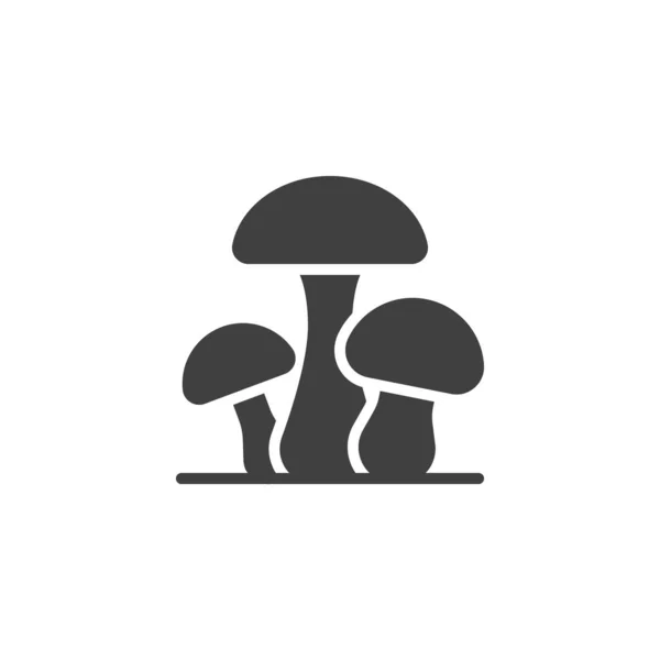 Three mushrooms vector icon — Stock Vector