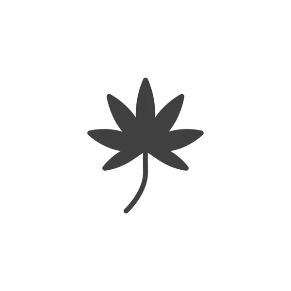 Icône vectorielle feuille de marijuana — Image vectorielle
