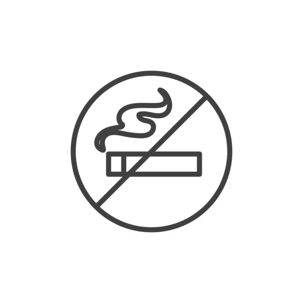 Nincs füstölgő vonal ikon — Stock Vector