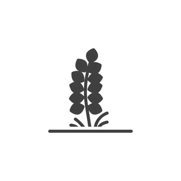 Plant with leaves vector icon — Stock Vector