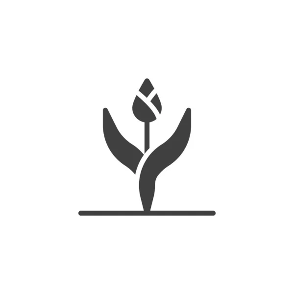 Tulpenknospen-Vektorsymbol — Stockvektor