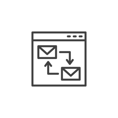 Web sitesi posta satırı simgesi