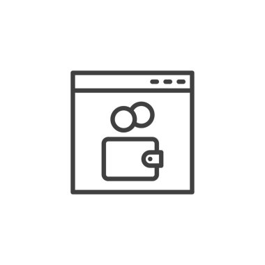 Dijital cüzdan satır simgesi