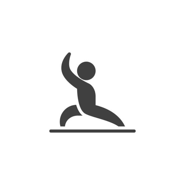 Hombre yoga, vector de posición icono — Vector de stock