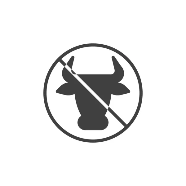 No milk and lactose sign vector icon — Stock Vector