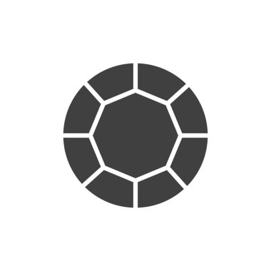 Yuvarlak elmas vektör simgesi