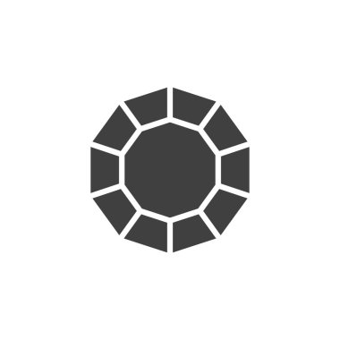 Yuvarlak değerli taş vektör simgesi