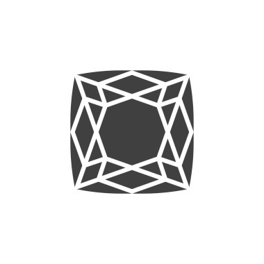 Elmas kesim şekli vektör simgesi