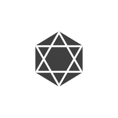 Altıgen elmas vektör simgesi