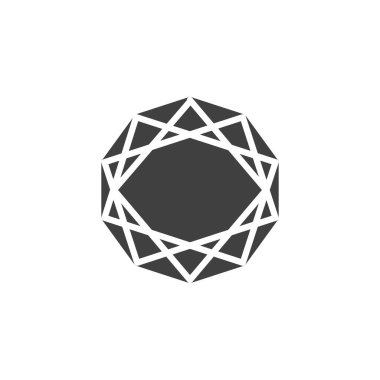 Elmas kesim şekli üst görünüm vektör simgesi