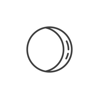 Azalan hilal satır simgesi