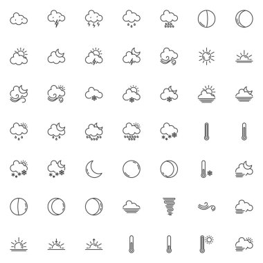 hava hattı Icons set