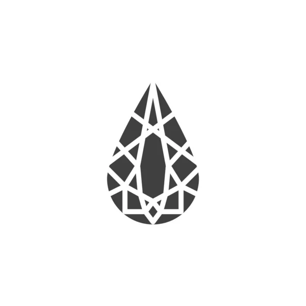 Pear diamond vector icon — Stock Vector
