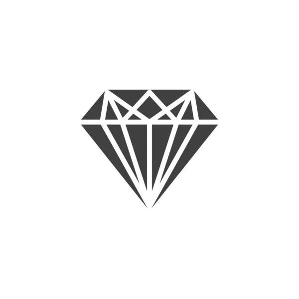 Diamant, Edelstein-Vektor-Symbol. — Stockvektor